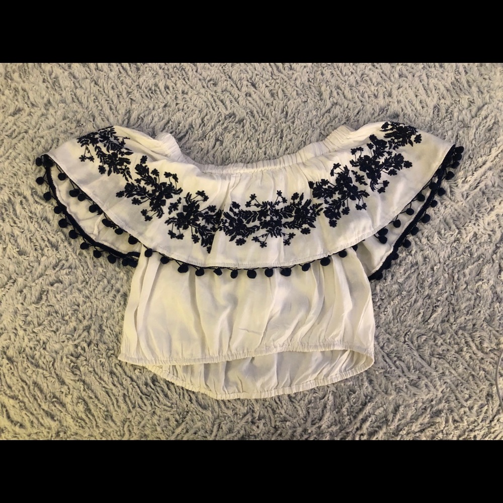 Flowy off the shoulder crop top